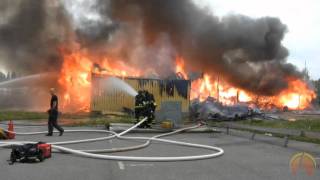 Brand i byggnad på Solstrålevägen i Storvreta [upl. by Price411]