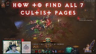 The Darkening of Tristram  How To Find All 7 Cultist Pages [upl. by Aisac]