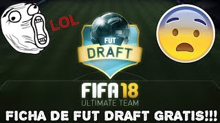 😱 COMO CONSEGUIR FICHAS DE DRAFT GRATIS FIFA 18 😱 [upl. by Mendelsohn450]