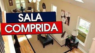 SALA COMPRIDA  COMO DECORAR [upl. by Jamille]