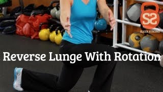 How to Do Reverse Lunge With Rotation  SleekStrong With Rachel Cosgrove [upl. by True]