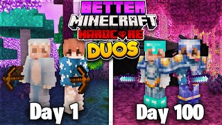 We Survived 100 Days In DUO BETTER MINECRAFT Heres What Happened [upl. by Kalk]