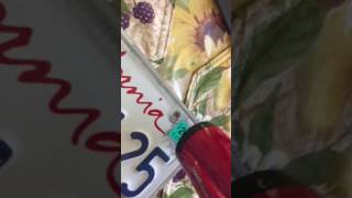 Using a blow dryer to remove yearly stickers from California Drivers License Plate [upl. by Luigino716]