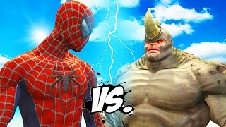 SpiderMan vs Rhino  Epic Superheroes Battle [upl. by Siger265]