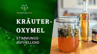 Oxymel Rezept  Sauerhonig mit Honig Apfelessig und Kräutern selber herstellen [upl. by Neelon877]