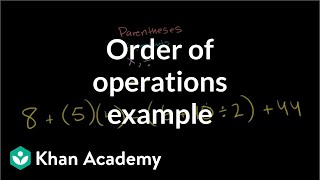 Order of operations example  Arithmetic properties  PreAlgebra  Khan Academy [upl. by Montanez]