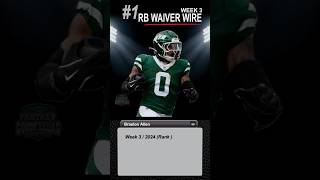 Top 7 RB Waiver Wire Pickups Week 3  2024 Fantasy Football nfl fantasyfootball [upl. by Ahsemrak]