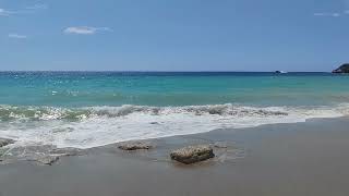 Rethymnon Crete Kreta  The beach of Damnoni  one of the most beautiful beaches [upl. by Avrom]