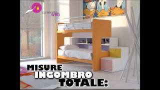 Letto a castello scorrevole DOIMO CITYLINE [upl. by Aryamoy]