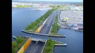 The Veluwemeer Aqueduct Netherlands Unique Water Bridge [upl. by Ainoek]