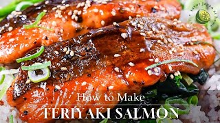 10 minute Teriyaki Salmon Recipe 照り焼きサーモン [upl. by Eissak238]