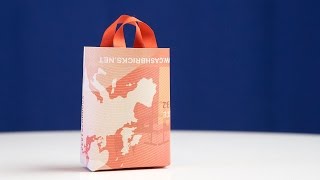 TASCHE falten originelle Geldgeschenk IDEE [upl. by Minton642]