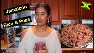 HOW TO COOK ORIGINAL JAMAICAN RICE amp PEAS [upl. by Deloria161]