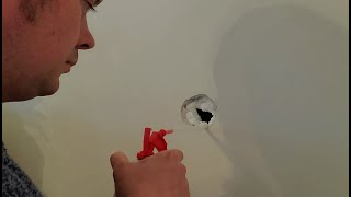 Patching a Large Drywall Hole with Spray Foam [upl. by Phip]