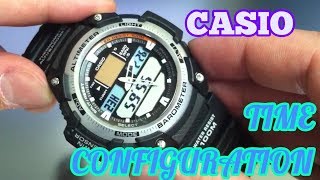 Casio ThermometerAltimeterBarometer 5176sgw400h Watch Time Setting Configuration fullpackage [upl. by Furlong]