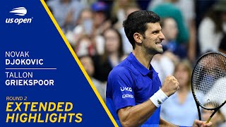 Novak Djokovic vs Tallon Griekspoor Extended Highlights  2021 US Open Round 2 [upl. by Ayar]