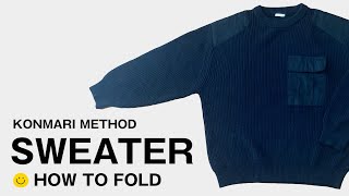 How to fold a sweater konmari method [upl. by Oinotnaocram]