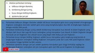 4 Jelaskan perbedaan tentang a Tali busur dengan diameter b Tembereng dengan juring [upl. by Margot]