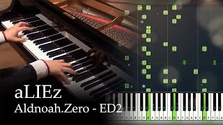 aLIEz  AldnoahZero ED2  Animenz Piano Sheets  Piano Tutorial  Piano Cover [upl. by Leuas282]