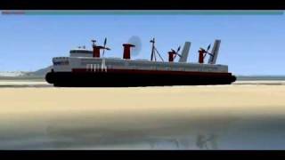 Hoverspeed SRN4 Hovercraft The Princess Margaret  FSX Simulator [upl. by Adley]