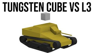 Tungsten Cube VS l333 Tank Armor Simulation [upl. by Hoover486]