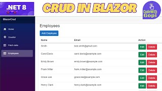 Blazor CRUD Operations with SQL Server StepbyStep Guide  BLAZOR CRUD OPERATIONS with EF DB First [upl. by Napoleon363]