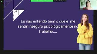 Palestra Segurança Psicológica Como promovêla no ambiente de trabalho [upl. by Ydniw]