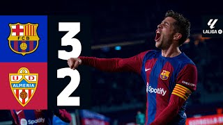 FC BARCELONA 3 vs 2 ALMERIA  LALIGA 202324 MD18 [upl. by Atinra]