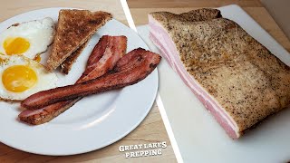 Homemade Bacon from Scratch  Basic Dry Cure Recipe  Oven Method no smoker needed [upl. by Kalvn]