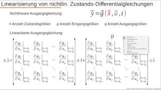 Dynamische Systeme  Teil 52  Linearisierung von Zustandsdifferentialgleichungen [upl. by Ytirahs139]