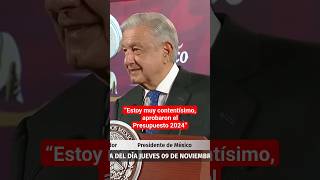 AMLO celebra la aprobación del presupuesto 2024 milenioshorts [upl. by Ylatfen884]