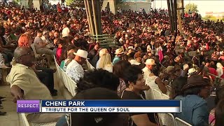 Thousands pack Chene Park for starstudded tribute concert honoring Aretha Franklin [upl. by Hanah]