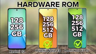 Xiaomi Redmi 13 Vs Xiaomi Redmi Note 13 Vs Xiaomi Redmi Note 13 Pro [upl. by Hashimoto159]