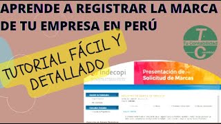 PROCEDIMIENTO DETALLADO COMPLETO PARA REGISTRAR TU MARCA EN INDECOPI [upl. by Bala]