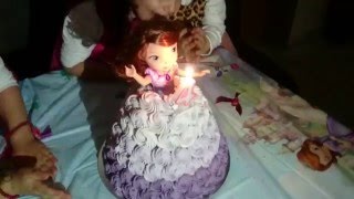 Happy Birthday to You Sofia the First Cake Torte Geburstagstorte Elsa die Eiskönigin Torte [upl. by Anon]