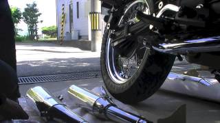 MOTO GUZZI V7 CLASSIC マフラー交換 MUFFLER EXCHANGE Mistral Ausp VA racing [upl. by Corwun66]