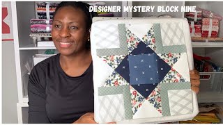 Fat Quarter shop Designer mystery Block of the month Block Nine [upl. by Adlemi]