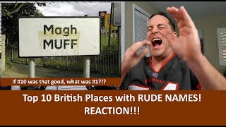 American Reacts Top 10 British Places With Rude Names REACTION [upl. by Torrlow]