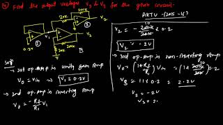 310 OpAmp Numericals  Solved Examples of OpAmp  AKTU Previous year solutions on OpAmps [upl. by Yorel609]