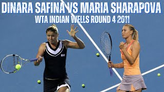 DINARA SAFINA VS MARIA SHARAPOVA  2011 WTA INDIAN WELLS ROUND 4 [upl. by Dobson]