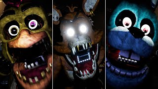 FNAF Reboot Edition V4  All Jumpscares amp Animatronics [upl. by Attoynek]