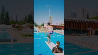 How did Aussie flipdiving swimming swim flip sports [upl. by Ocirnor]