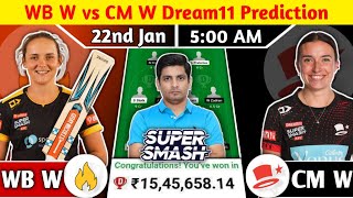 WB W vs CM W Dream11 WB W vs CM W Dream11 Team WB W vs CM W Dream11 Prediction Womens Super Smash [upl. by Deeraf]