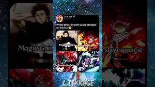 Which power system would you have on this list🤔 animeshorts ytshorts animeedits [upl. by Daryle]