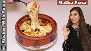 Matka Pizza Recipe Clay Cup Pizza by Kitchen With Amna [upl. by Adorne]