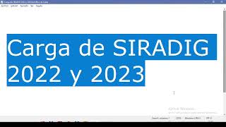 Carga de SIRADIG 2022 y 2023 [upl. by Enomys473]