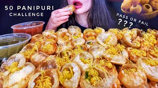 50 PANI PURI GOLGAPPA EATING CHALLENGE  INDIAN STREET FOOD  ASMR MUKBANG No Talking [upl. by Nichy]