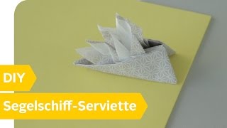 Servietten falten Das Segelschiff – DIY Anleitung  Roombeez – powered by OTTO [upl. by Alitha970]