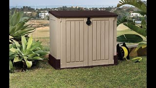 Review Keter StoreItOut MIDI Outdoor Resin Horizontal Storage Shed [upl. by Lovel]