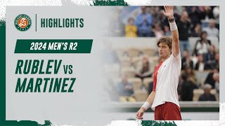 Rublev vs Martinez Round 2 Highlights  RolandGarros 2024 [upl. by Judi538]